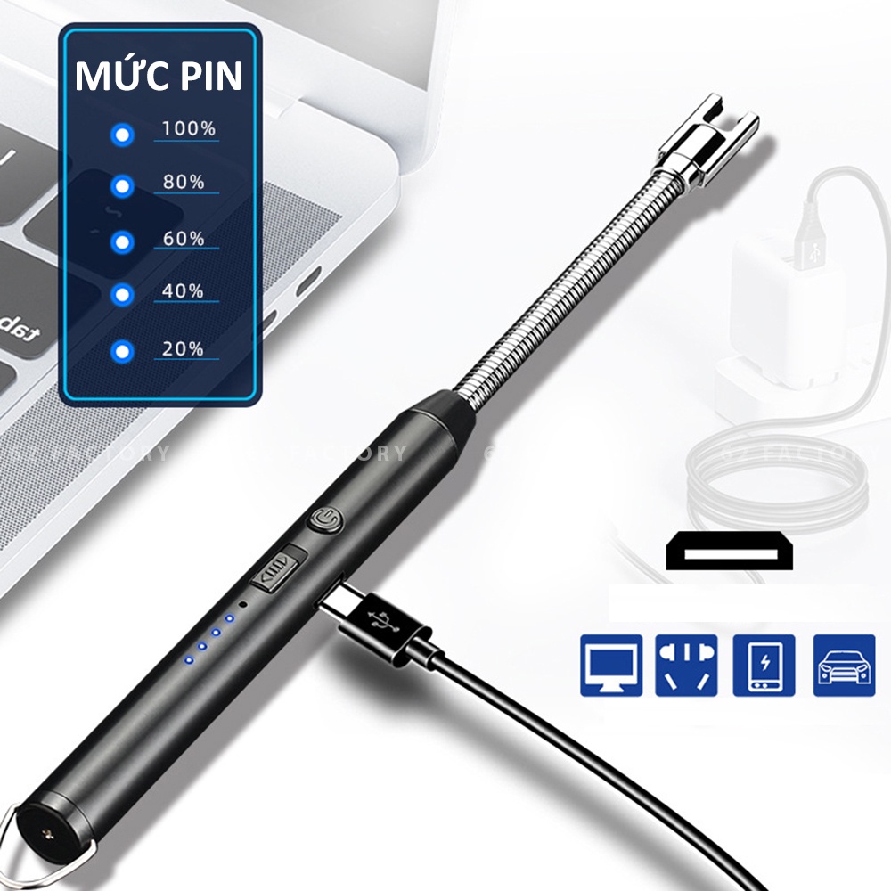 Dụng Cụ Thắp Nến Thơm Xoay 360 Độ Tiện Lợi Sạc Bằng USB Nhiều Mẫu Được Chọn Màu CN2