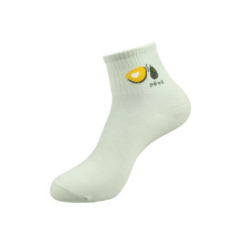 Tất vớ cao cổ họa tiết quả bơ xinh xắn chất liệu dày dặn, thấm hút mồ hôi