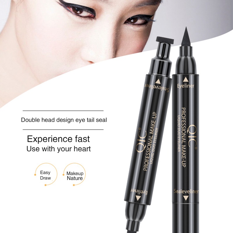 Bộ Bút Kẻ Mắt Dạng Lỏng Hai Đầu Màu Đen xiangbao Lâu Trôi Không Thấm Nước Chống Nhòe