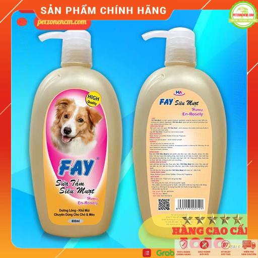 Sữa tắm cho chó mèo Fay En-rosely  FREESHIP 20K  siêu mượt hương hoa hồng 300ml|800ml dưỡng lông | khử mùi | PetZone