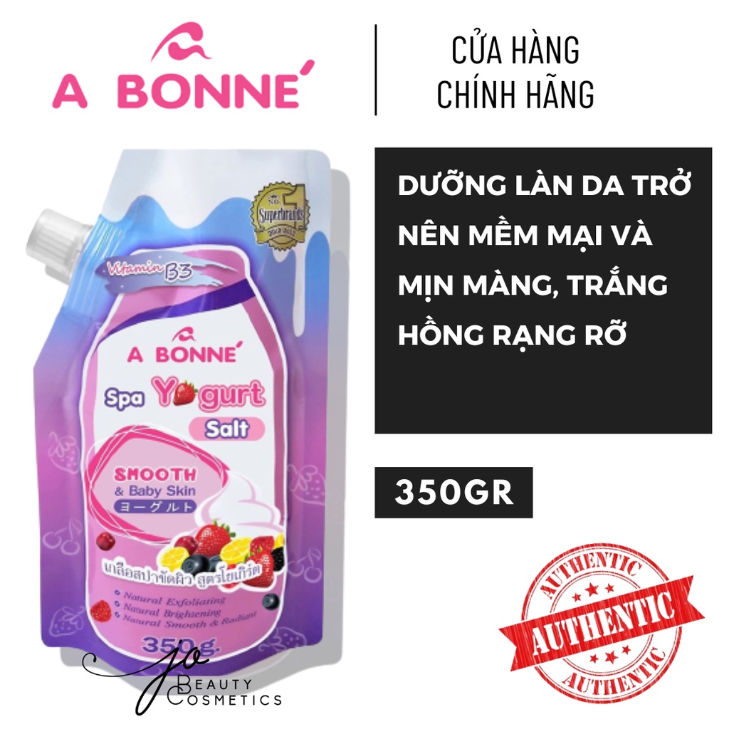 Muối bò Abonne✨SPA MILK SALT✨tẩy tế bào chết dạng túi 350gr &amp; dạng Ziplock 300gr