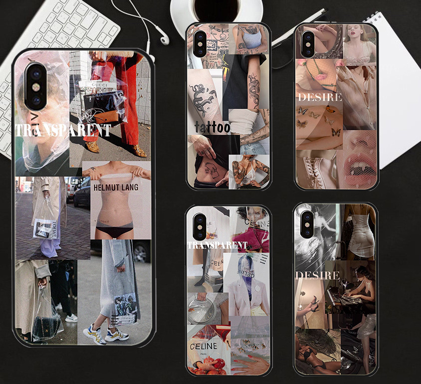 2021 Boutique Phone Case Redmi Note 8 8T 9 Xiao Mi 8 9 F1 A1 5X A2 6X Pro Max Glass case Sexy European style