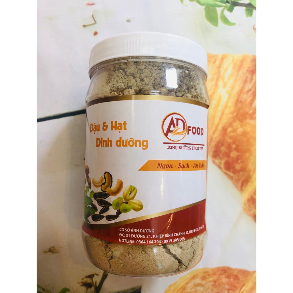 Hộp 500g bột ngũ cốc dinh dưỡng ADFOOD thơm ngon trọn vẹn