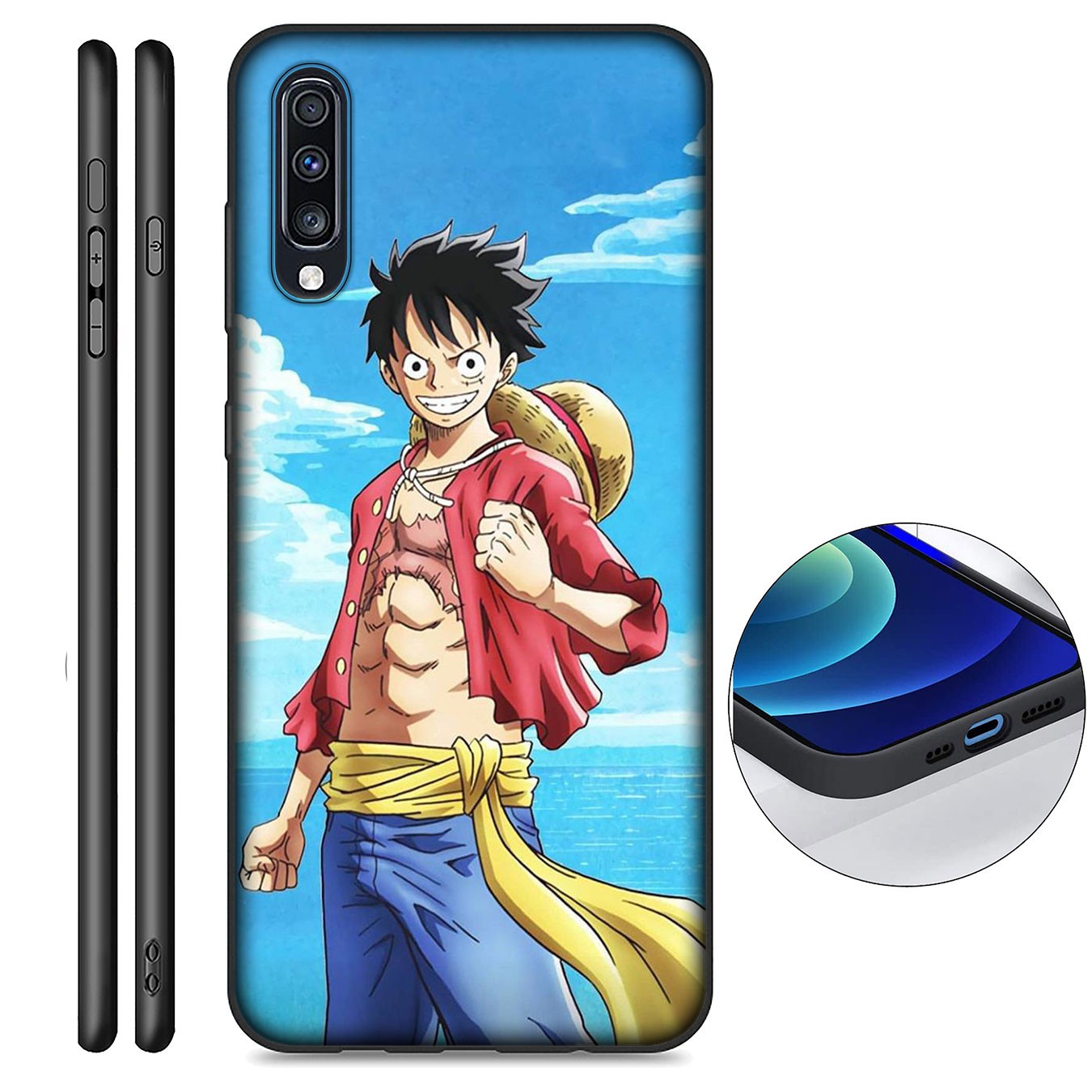 Samsung Galaxy A02S J2 J4 J5 J6 Plus J7 Prime A02 M02 j6+ A42 + Casing Soft Silicone Phone Case luffy Anime One Piece Cover