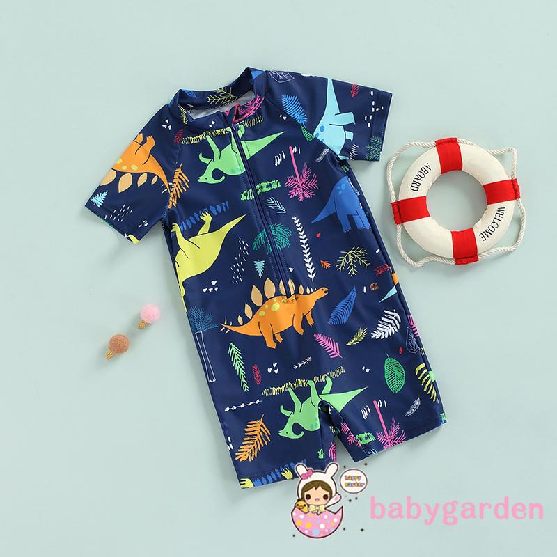 Bộ Đồ Bơi Liền Thân Ngắn Tay Chống Nắng In Hoạt Hình Dành Cho Bé Trai 6 Tháng Tuổi