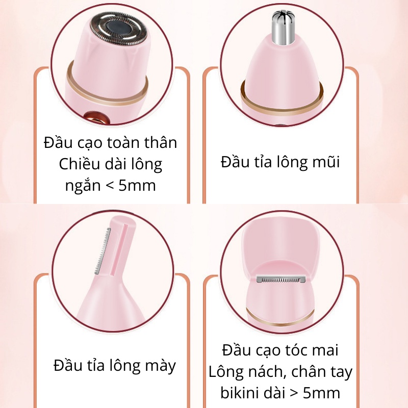 Máy Cạo Lông Toàn Thân Chính Hãng Bugu BZ-35666 Đa Năng Cạo Sát Sạc Nhanh Nhỏ Gọn Tiện Lợi An Toàn