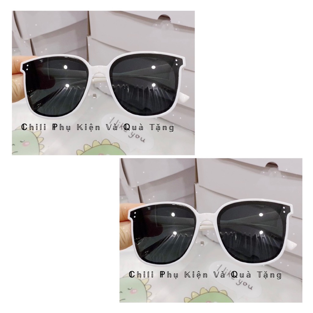 K8 - Kính mát nam nữ, mắt kiếng râm thời trang chống nắng du lịch màu trắng 2 chấm dọc | BigBuy360 - bigbuy360.vn