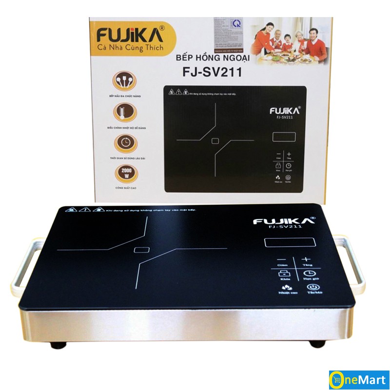 Bếp hồng ngoại Fujika FJ-SV211 điều khiển cảm ứng, hẹn giờ, điều chỉnh nhiệt chính xác từng độ C