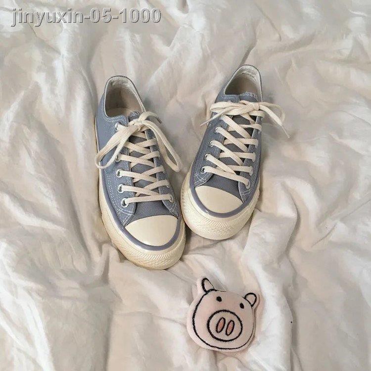 ✗☾Giày Vải Canvas Mũi Tròn Màu Trơn Phối Dây Đan Chéo Sành Điệu Cho Nữ | BigBuy360 - bigbuy360.vn