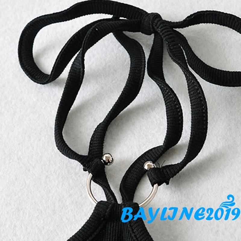 Set Áo Croptop Cổ Yếm + Áo Thun Không Tay Thời Trang Dành Cho Nữ