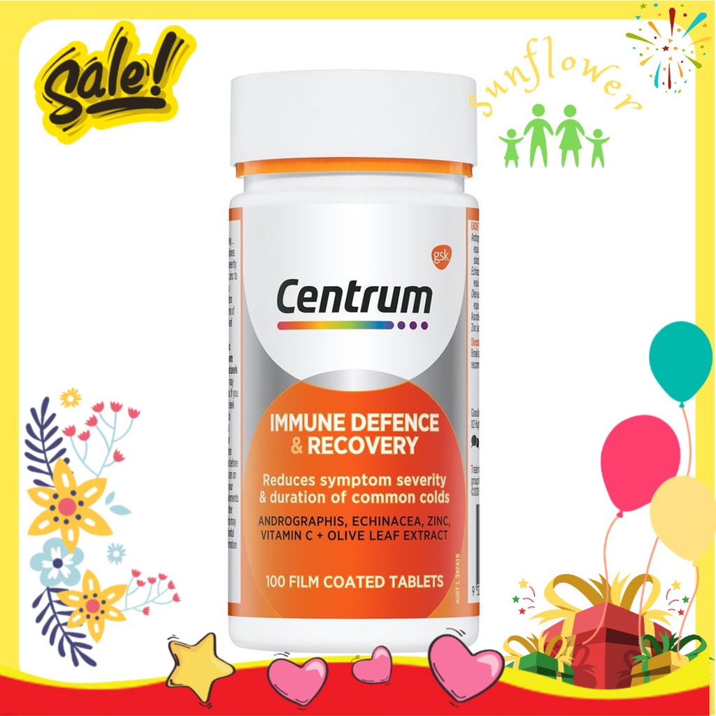 Viên Uống Hỗ Trợ Tăng Cường Miễn Dịch Centrum Immune Defence 100 viên của Úc
