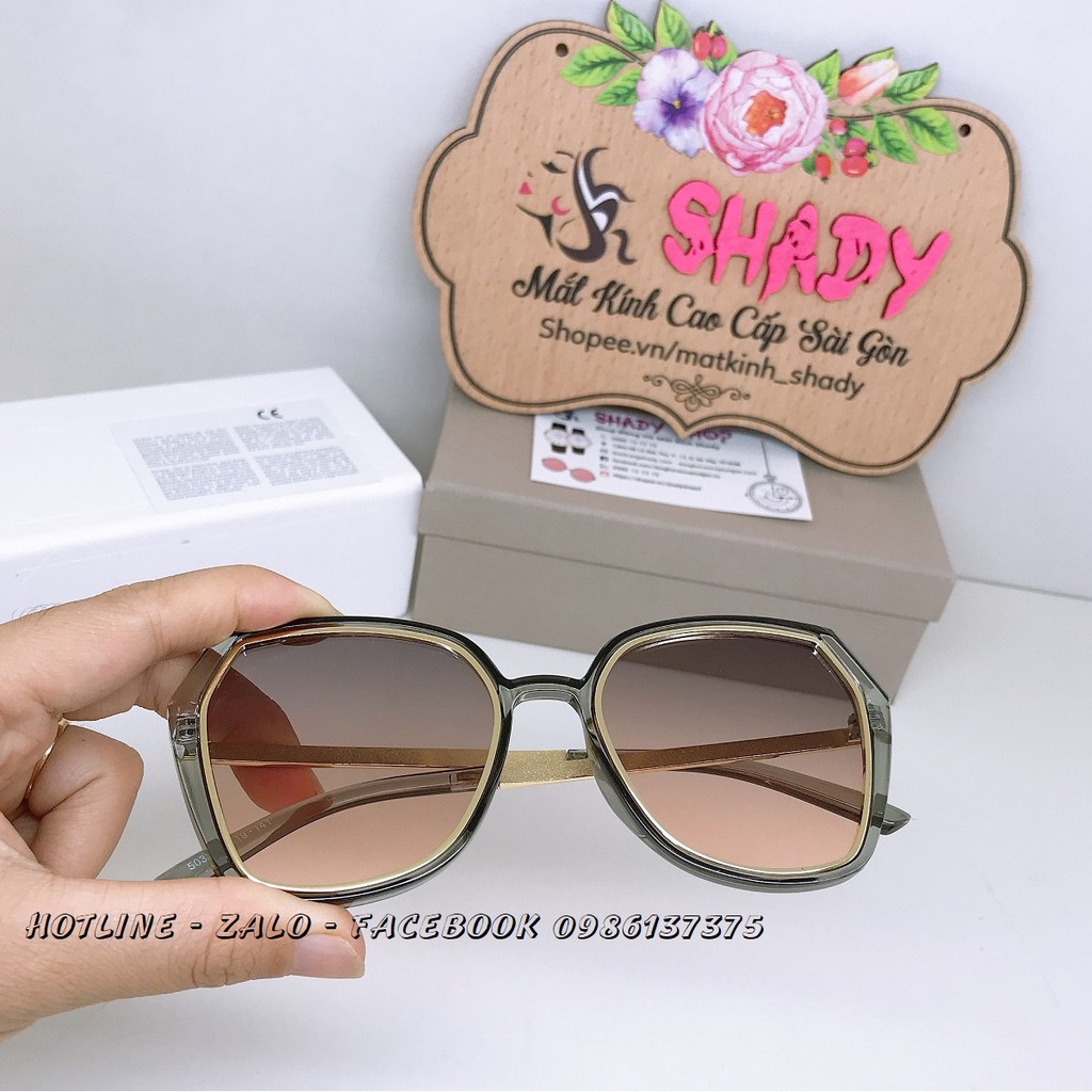 Mắt Kính Nữ Cao Cấp Màu Cam Khói Viền Kim Loại Full Box | BigBuy360 - bigbuy360.vn