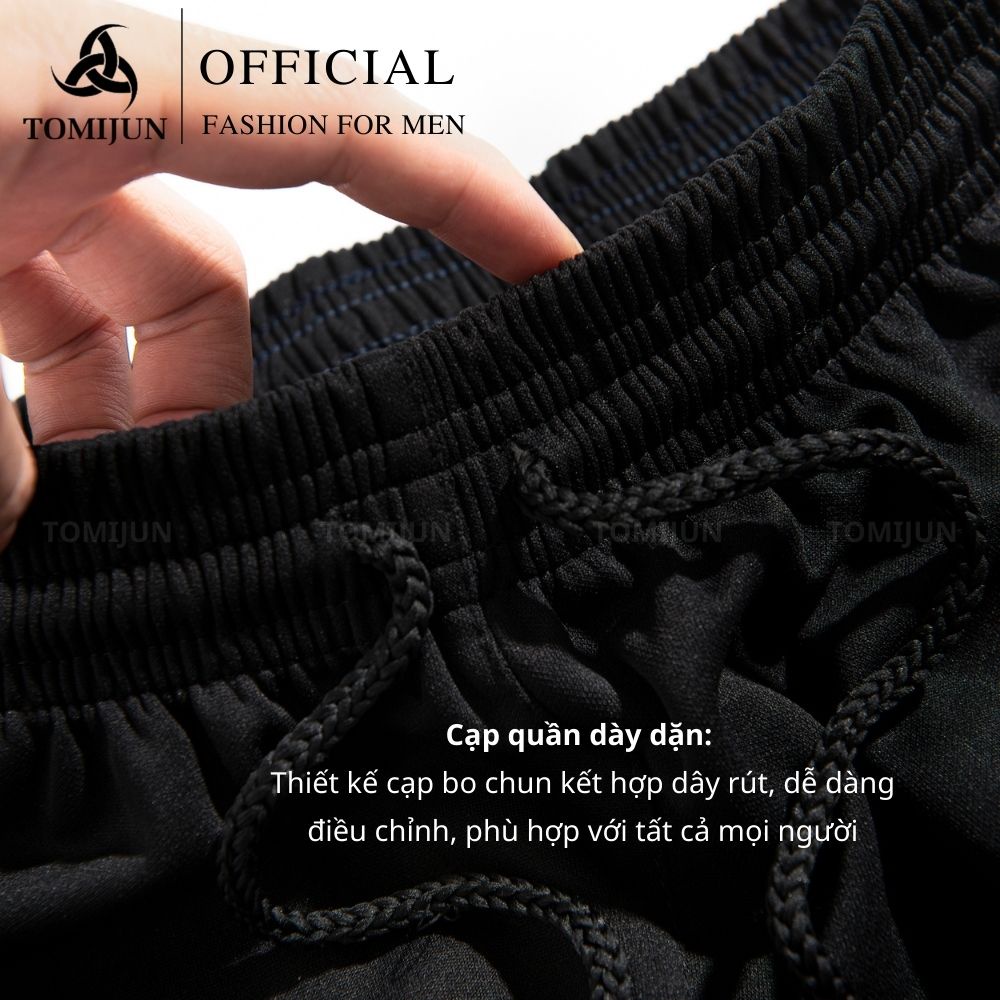 Quần jogger nam TOMIJUN vải thun co giãn 4 chiều thoáng khí, phong cách thể dục thể thao _QRN