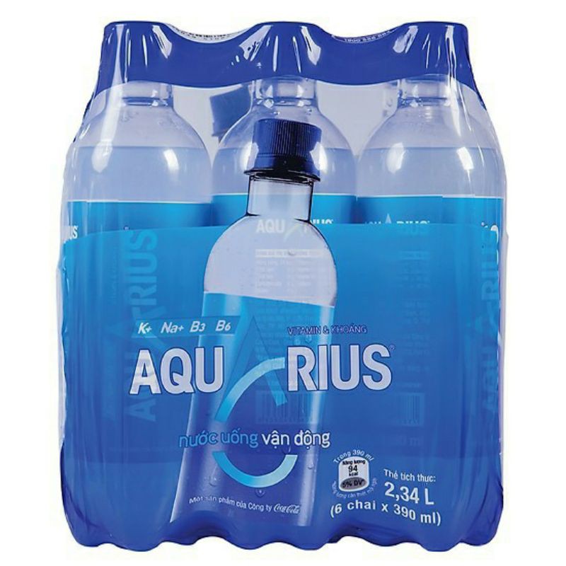 THÙNG 24 CHAI NƯỚC UỐNG VẬN ĐỘNG THỂ THAO AQUARIUS 390ml[New date] Coca-Cola