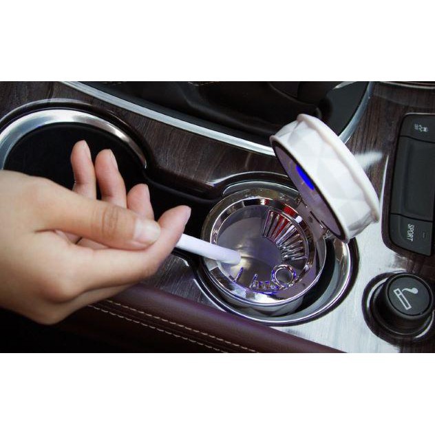 GẠT TÀN THUỐC LÁ TRÊN Ô TÔ CÓ ĐÈN LED CAO CẤP