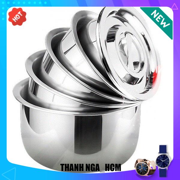 Bộ 5 Nồi Inox Cao Cấp 304 Không Gỉ Dùng Được Cho Tất Cả Mọi Loại Bếp