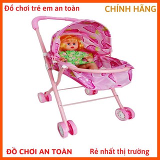 ĐỒ CHƠI BÚP BÊ CÓ XE ĐẨY CHO BÉ VUI CHƠI