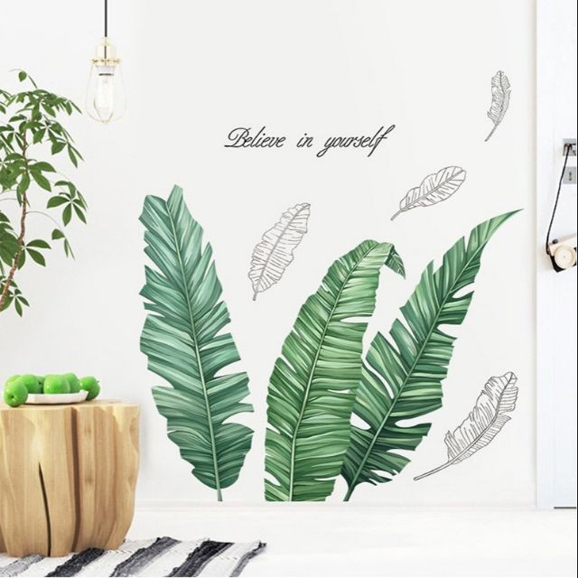 Giảm giá Decal Hàn Quốc Dán Từờng trang trí hình lá chuối