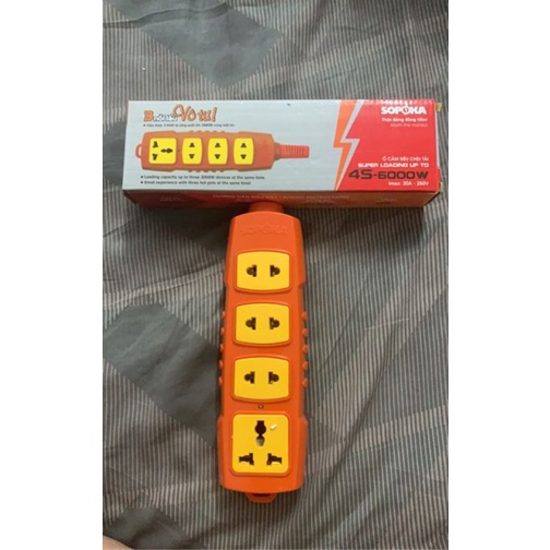 Ổ cắm chịu tải Sopoka 3 lỗ ,4 lỗ 6000w.