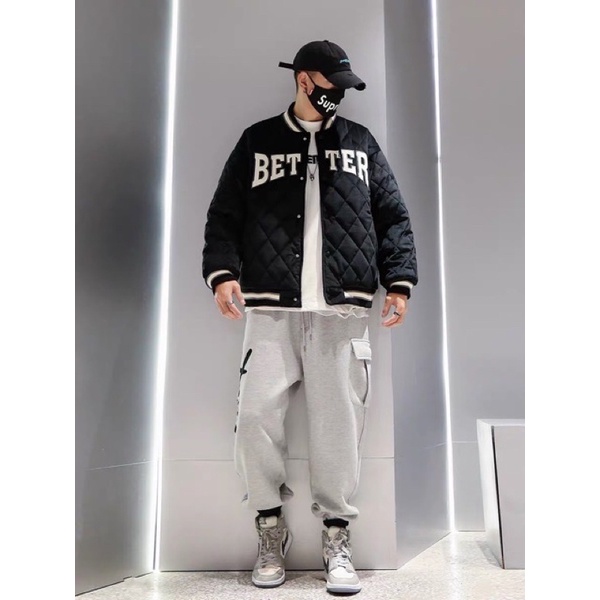 Áo phao bomber nam nữ áo khoác đôi khuy bấm kèm ảnh thật