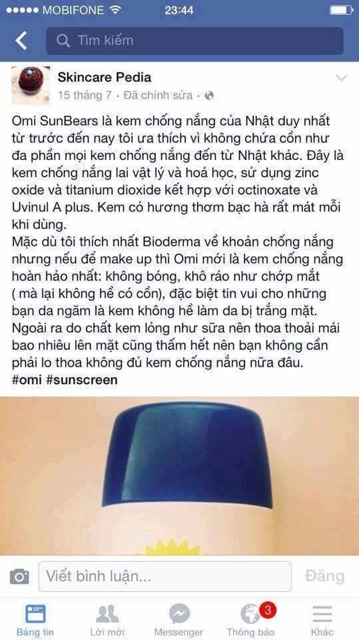 Kem chống nắng Omi Sunbear | BigBuy360 - bigbuy360.vn