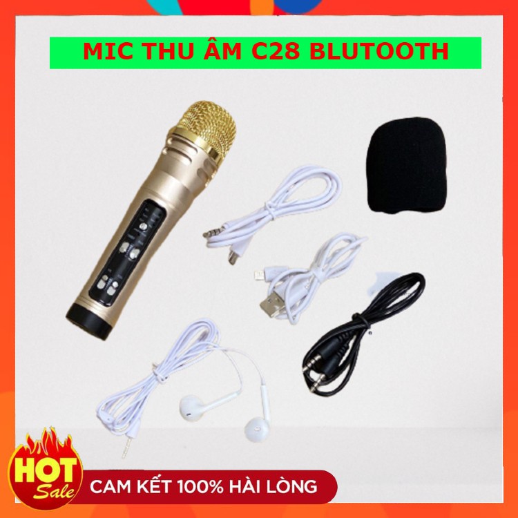 Mic C28 Blutooth ⚡FREE SHIP⚡ Hỗ Trợ Hiệu Ứng Gỉa Giọng , Autotune , Livestream Facebook , Bigo . Chất Âm Cực Hay