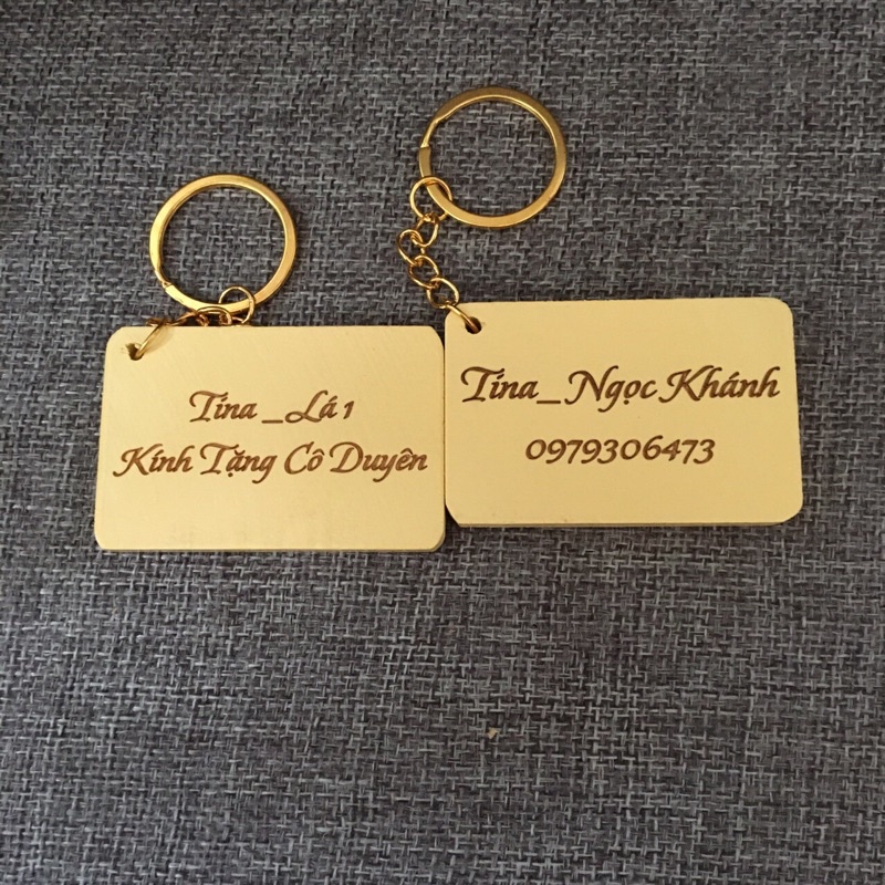 Móc khoá gỗ khắc hình ảnh - Quà tặng theo yêu cầu