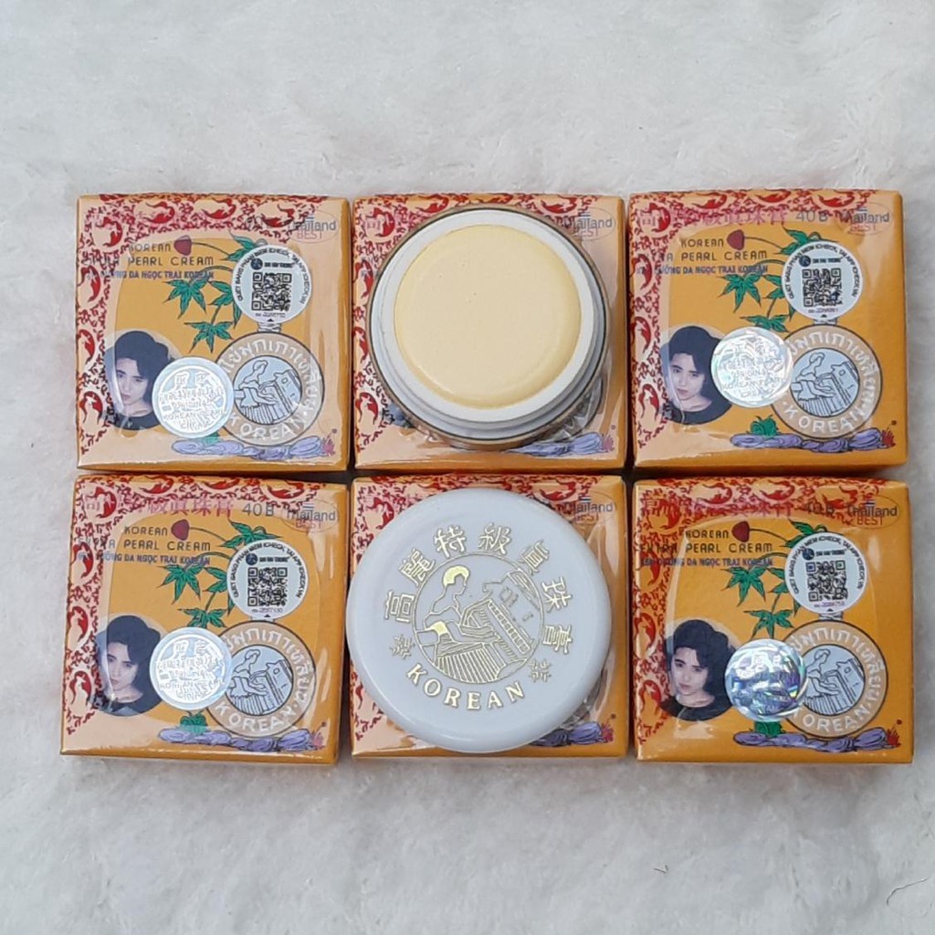 Combo 6 Kem sâm vàng Dưỡng Trắng Ngọc Trai Korean Extra Pearl Cream 5g