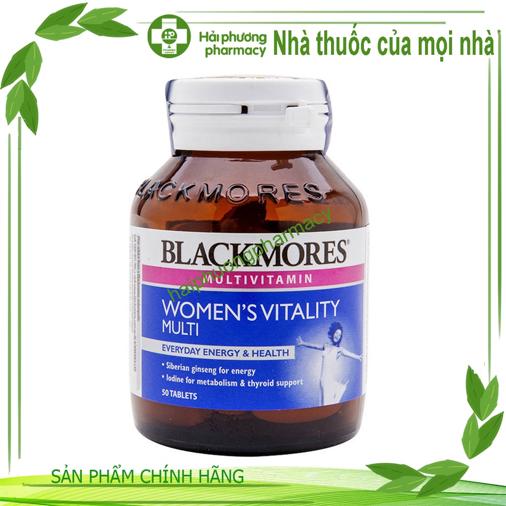 Thực phẩm chức năng Blackmores Women's Vitality Multi bổ sung các khoáng chất hữu ích cho cơ thể nữ giới