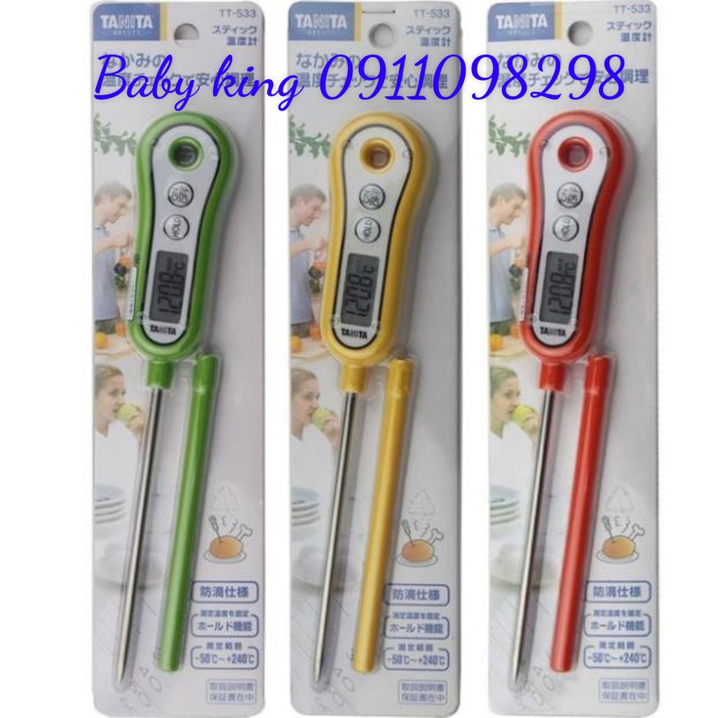 Nhiệt kế đo độ nước pha sữa,nước tắm,thực phẩm TANITA (hàng Nhật)