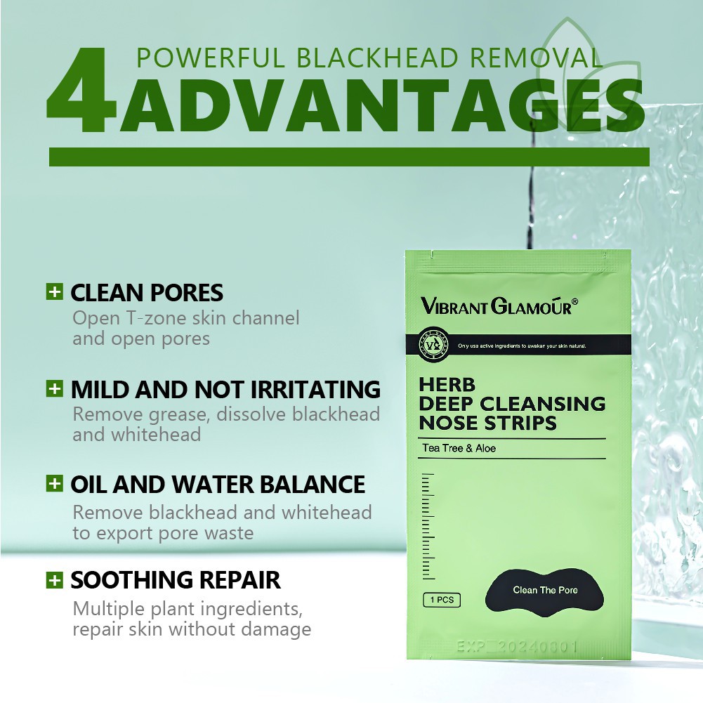 Miếng dán lột mụn đầu đen VIBRANT GLAMOUR 3g làm sạch sâu chăm sóc vùng mũi hiệu quả | BigBuy360 - bigbuy360.vn