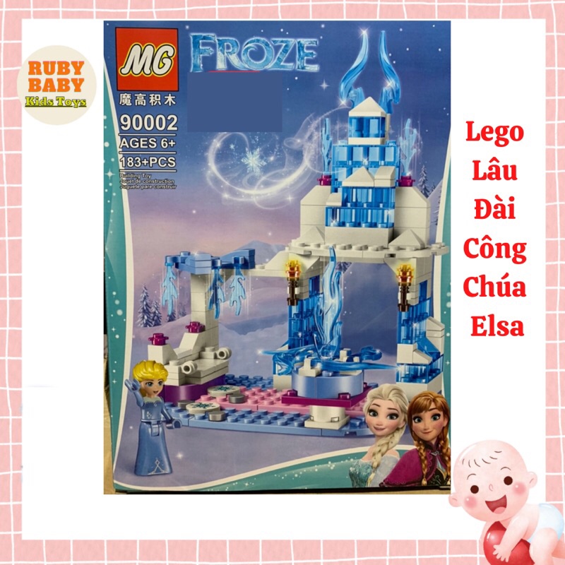 Lego lâu đài công chúa Elsa Nữ hoàng băng giá 183 chi tiết - Đồ chơi xếp hình công chúa cho bé gái