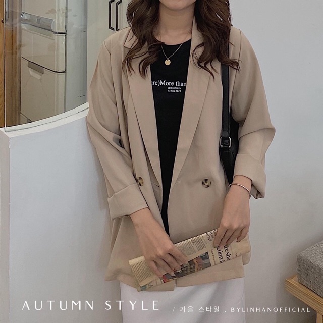 Áo vest blazers mỏng 2 khuy freesize chính hãng boiling | BigBuy360 - bigbuy360.vn