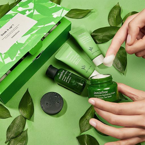 Bộ Innisfree Hydration Skin Care With Green Tea - 4PCS