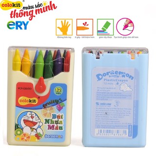 Bút sáp nhựa 12 màu doraemon colokit pcr-c05/do