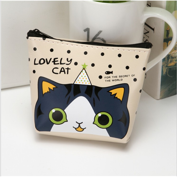 Túi ví dễ thương hình mèo LOVELY CAT đựng được hết các thứ