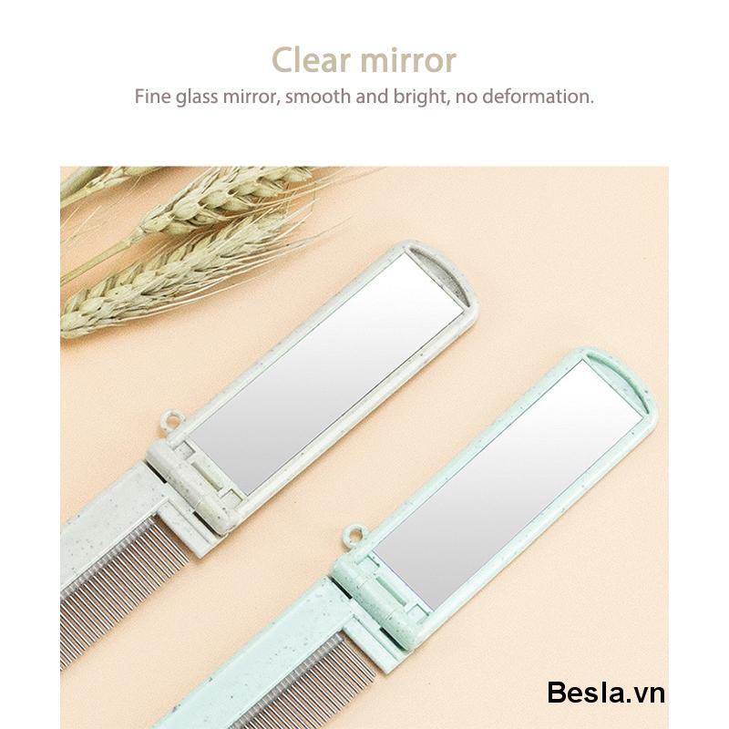 🌈Lược Mini kèm gương tiện lợi