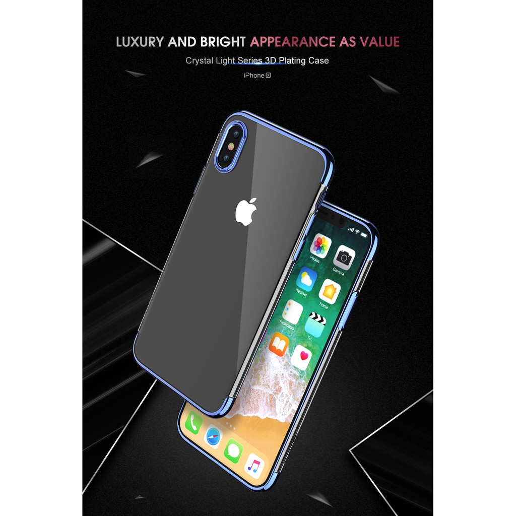 ỐP LƯNG IPHONE 7 PLUS / IPHONE 8 PLUS TRONG SUỐT VIỀN MÀU MẠ CROM CAO CẤP CHÍNH HÃNG BASEUS