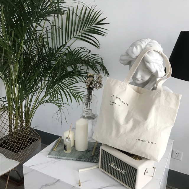 Túi vải canvas "ST Vincent" style Hàn Quốc | Ginkgo Totebag