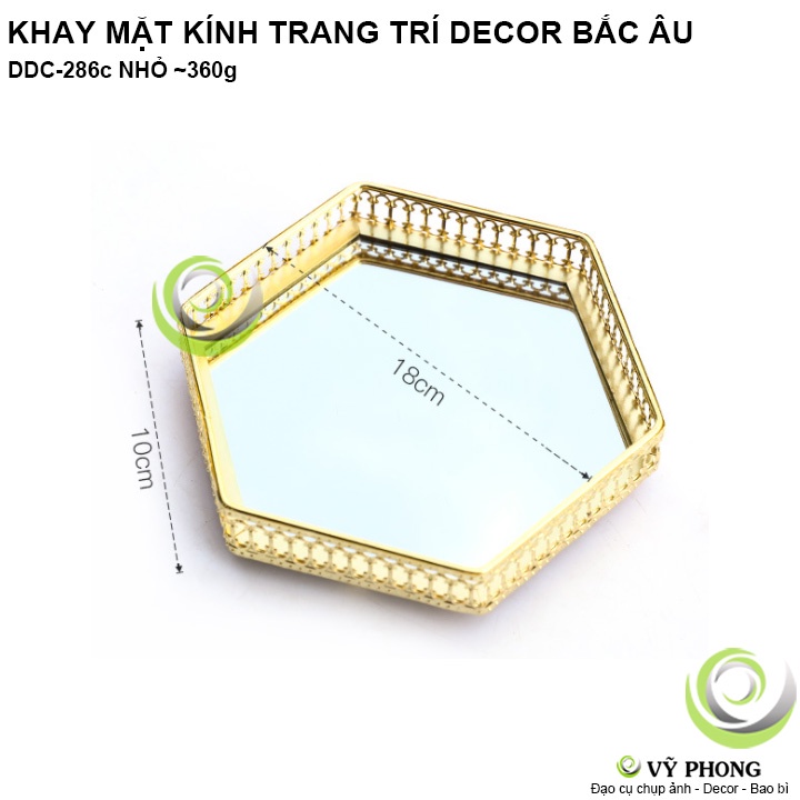 KHAY MẶT KIẾNG GƯƠNG DECOR MÂM KÍNH TRANG TRÍ BẮC ÂU ĐỰNG PHỤ KIỆN ĐỒ TRANG SỨC NẾN ĐẠO CỤ CHỤP ẢNH SẢN PHẨM INS DDC-286