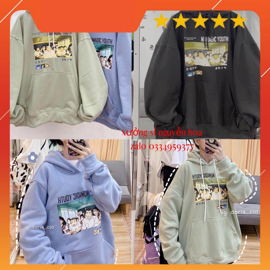 Áo hoodie NOMADIC ullzang form rộng cực xinh xưởng sỉ nguyễn hoa | BigBuy360 - bigbuy360.vn