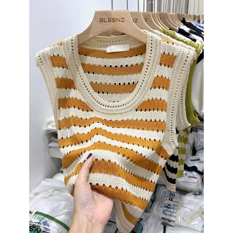 QADCOL  Áo Khoác Ngoài Không Tay Dáng Rộng Thiết Kế Mới Thời Trang Dành Cho Mùa Hè