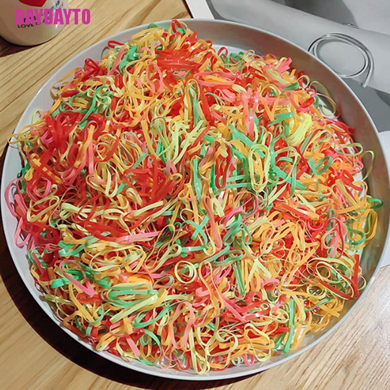 Set 1000 Dây Thun Cột Tóc Co Giãn Sử Dụng Một Lần Dành Cho Bé Gái