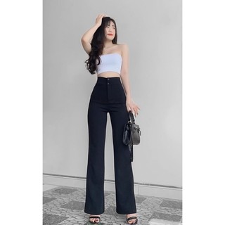 Quần tây ống loe cạp cao 2 cúc công sở thanh lịch QL827