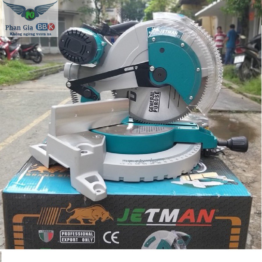 Máy cắt nhôm Jetman lõi đồng 1850W - 255mm, tặng lưỡi cắt nhôm