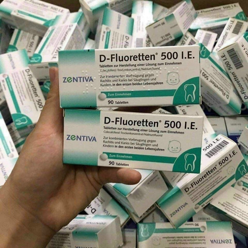 Vitamin D-Fluoretten 500 I.E - bổ sung d3 cho trẻ (Nội địa Đức)