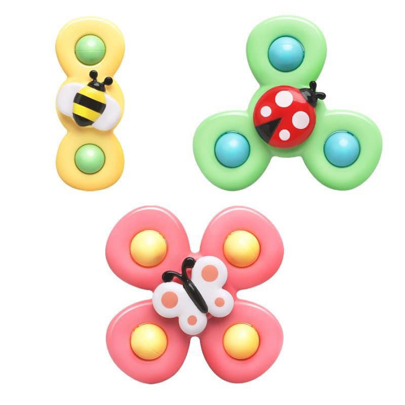 Combo 3 con quay spinner dính tường chong chóng quay vui nhộn an toàn cho bé