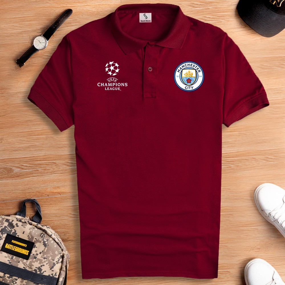 Áo thun polo có cổ ngắn tay CLB Man City - nam nữ cao cấp, vải đẹp, cotton thấm hút mồ hôi, ko bông xù trẻ trung GUCATI | BigBuy360 - bigbuy360.vn