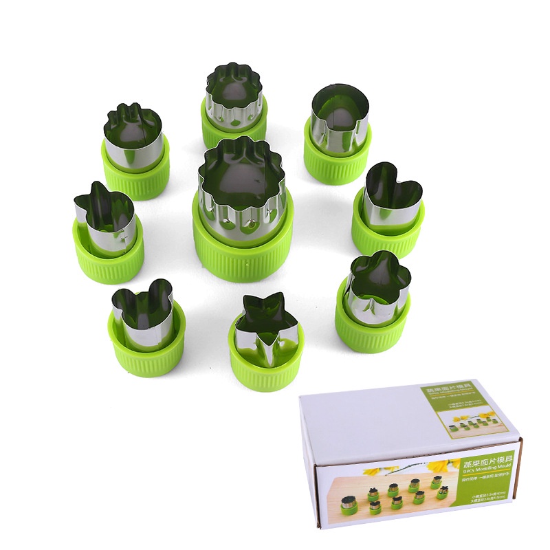 Bộ 9 Khuôn Làm Bánh Quy Mini Bằng Thép Không Gỉ