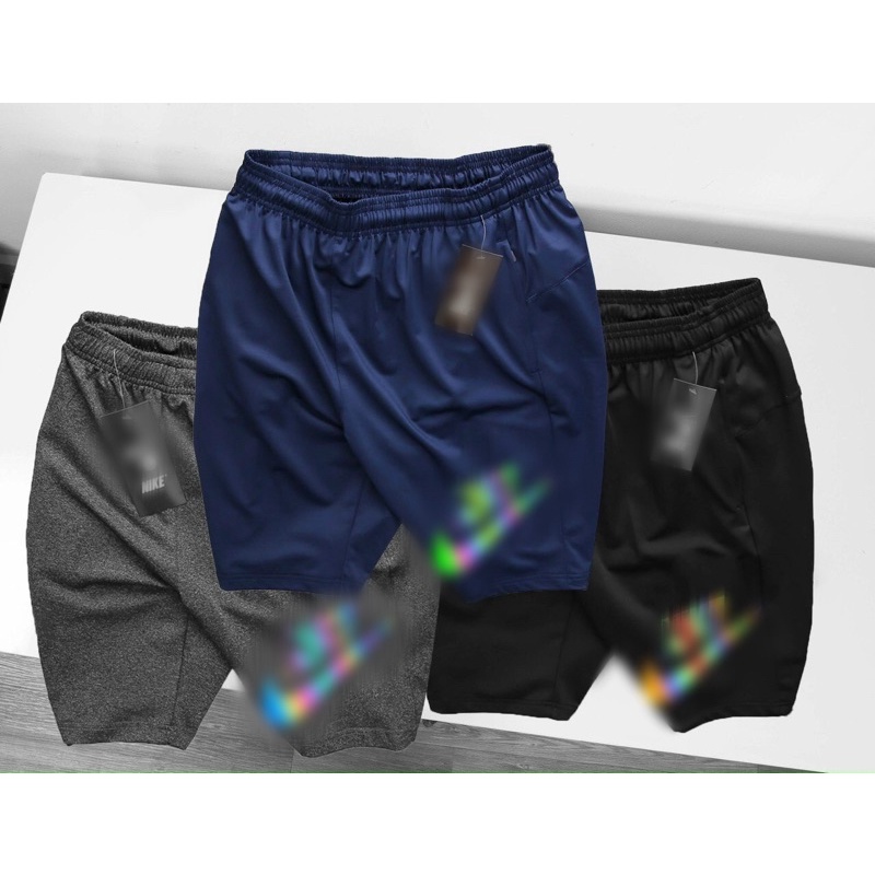 (HÀNG TẶNG K BÁN )Quần Thun Nam Ngắn tập Thể Thao vải poly 2 da cao cấp co dãn logo phản quang 7 màu QN001 - TYM FASHION